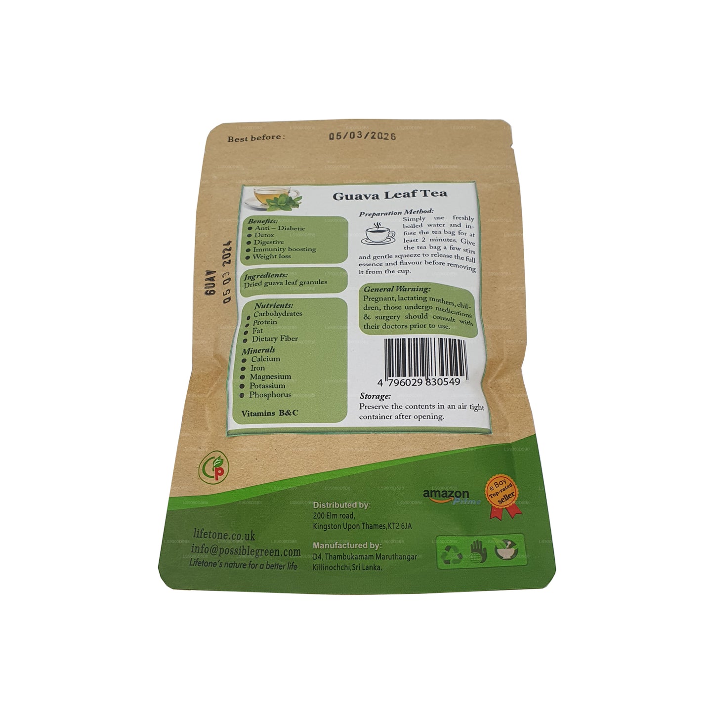 Lifetone Guava Yaprağı Çay (30g)