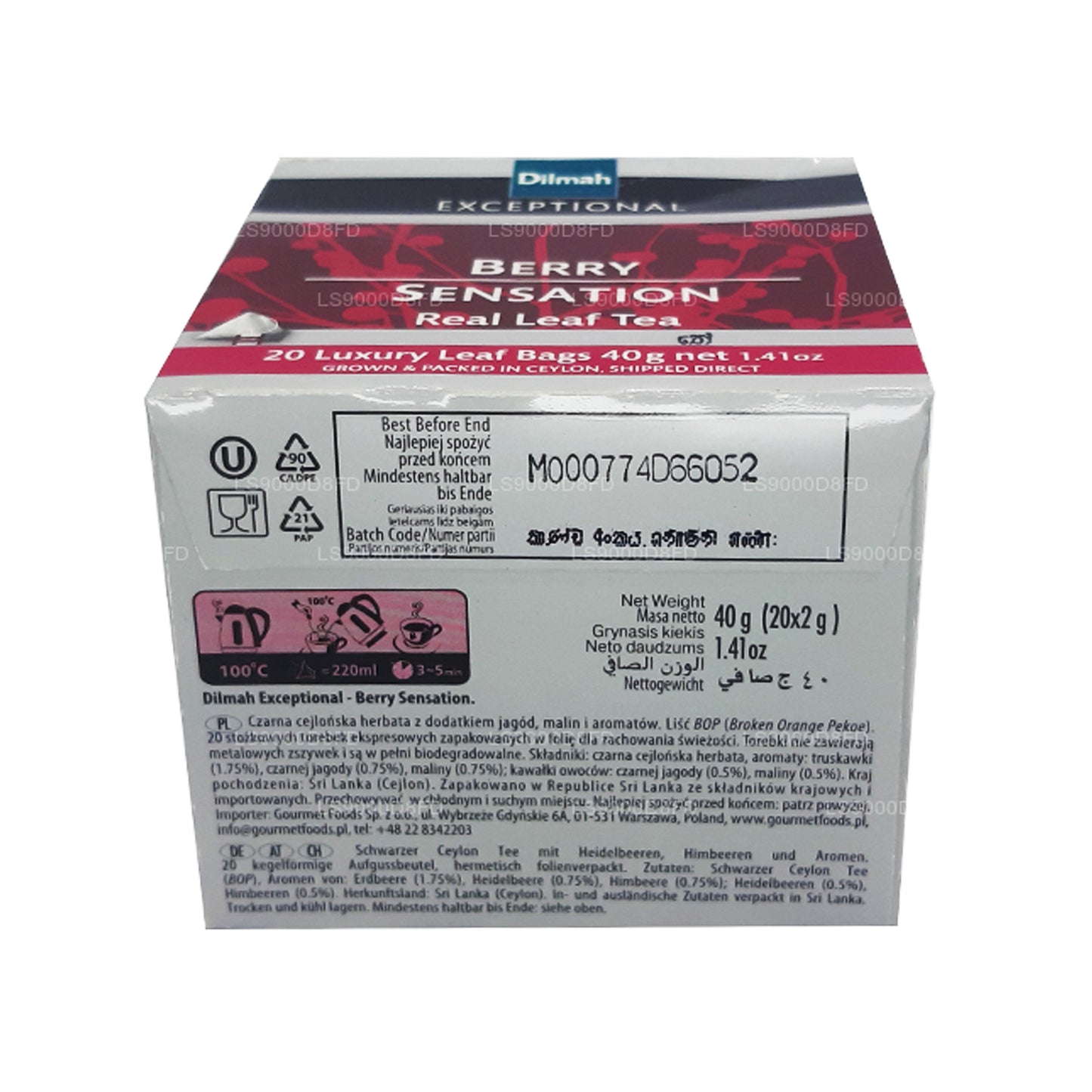 Dilmah Olağanüstü Berry Sensation Gerçek Yaprak Çay (40g) 20 Çay Poşeti