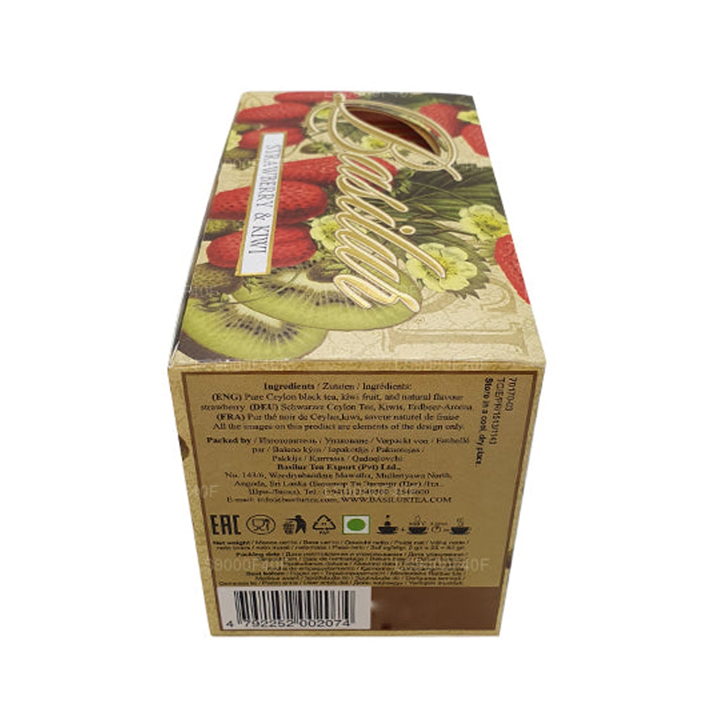Basilur Çilek ve Kivi (50g) 20 Çay Poşeti