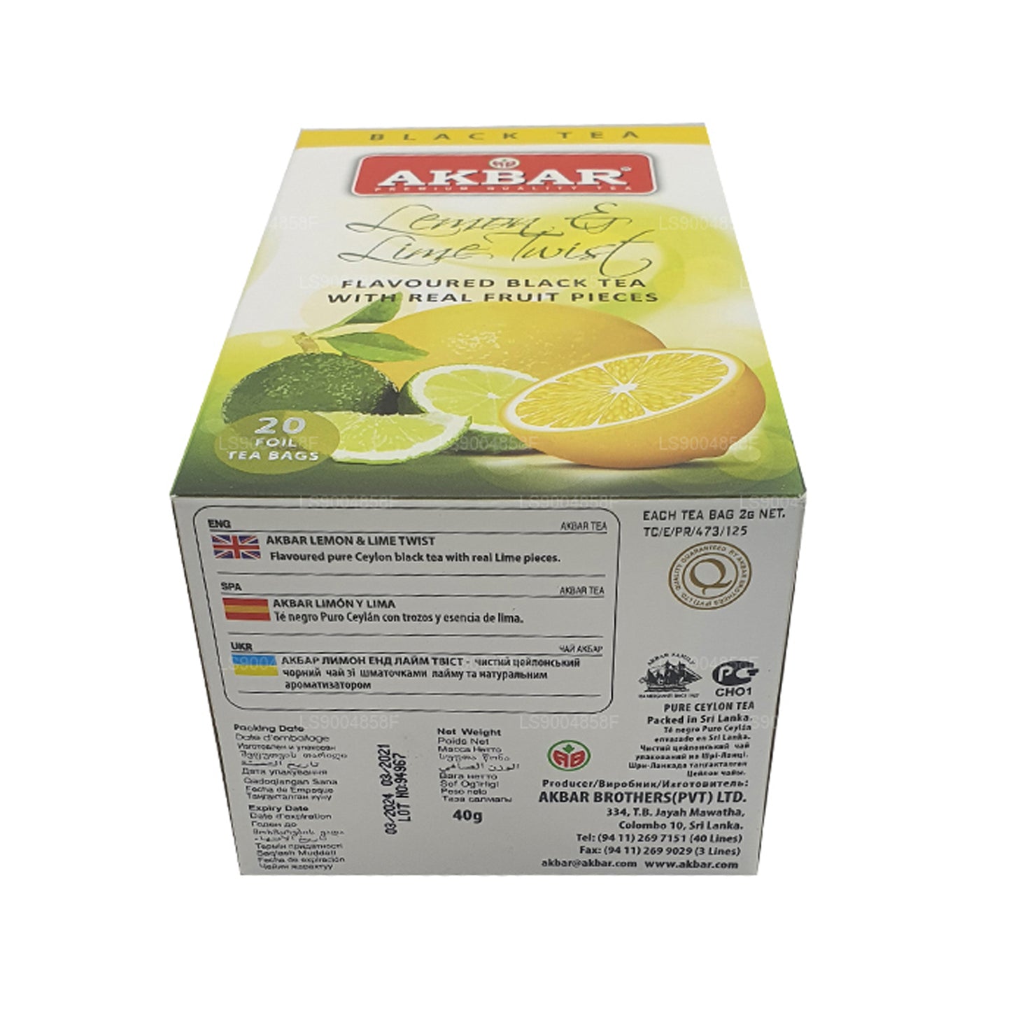 Ekber Limon ve Limon Twist Çay (40g) 20 Çay Poşeti