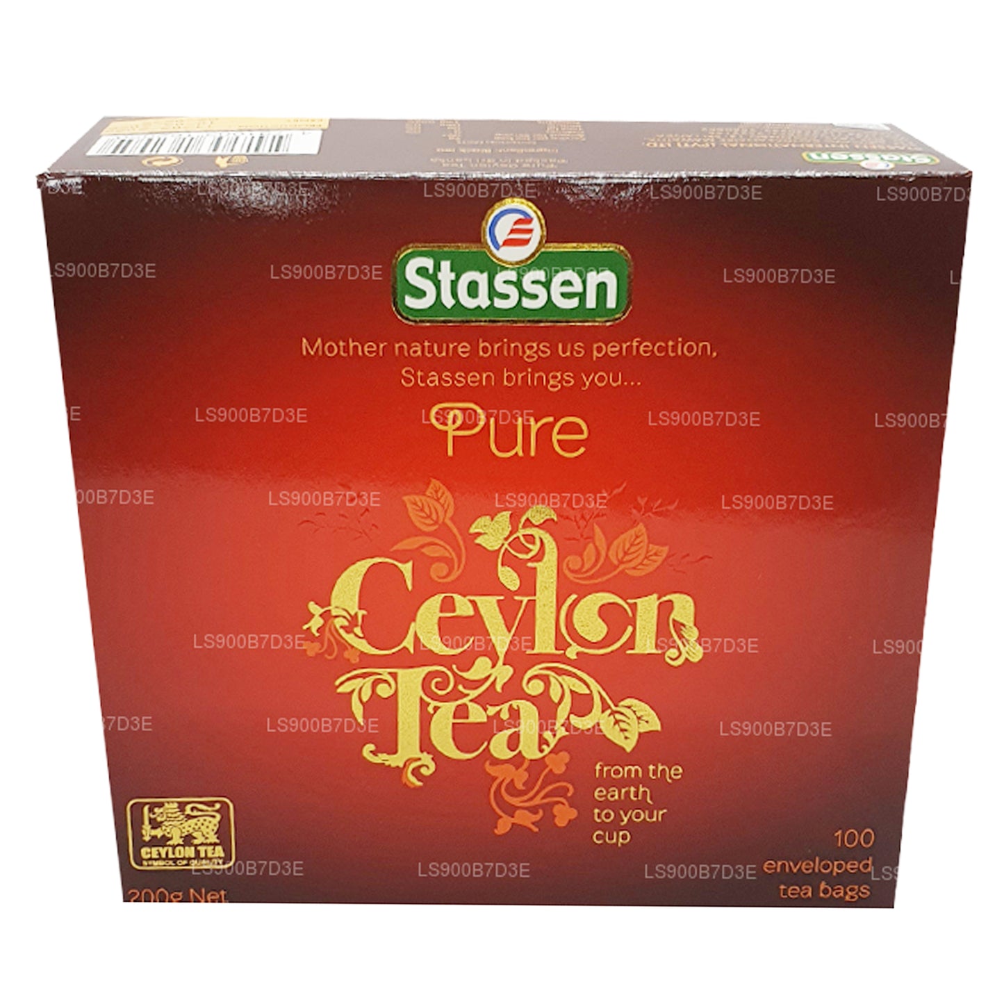 Stassen Saf Seylan Siyah Çay (200g) 100 Çay Poşetleri