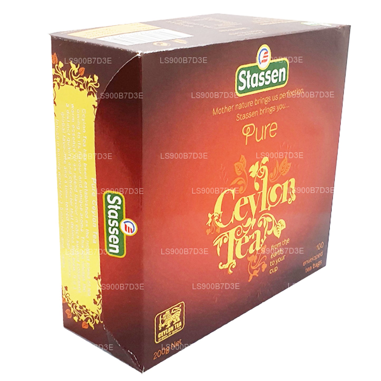 Stassen Saf Seylan Siyah Çay (200g) 100 Çay Poşetleri