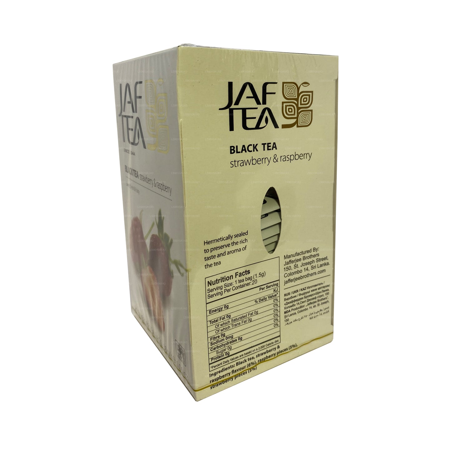 Jaf Tea Pure Fruits Collection Siyah Çay Çilek ve Ahududu (30g) 20 Çay Poşeti
