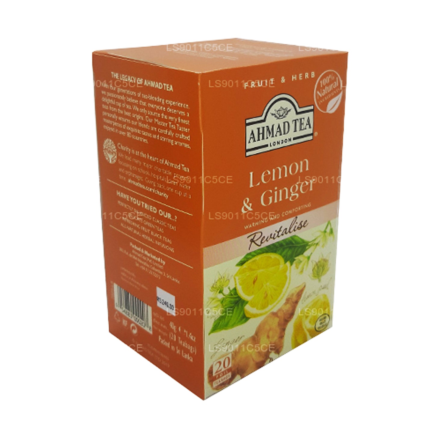 Ahmad Limon ve Zencefil Çayı (40g) 20 Folyo Çay Poşeti
