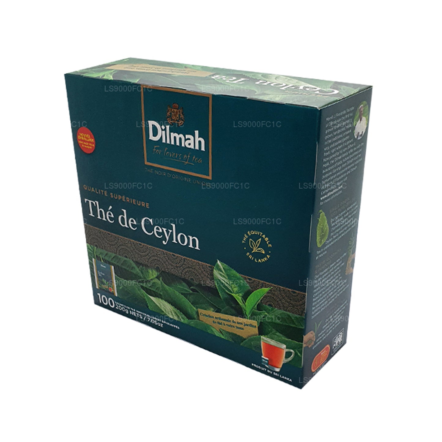 Dilmah Premium Seylan Çayı, Bireysel Sarılmış 100 Çay Poşeti (200g)