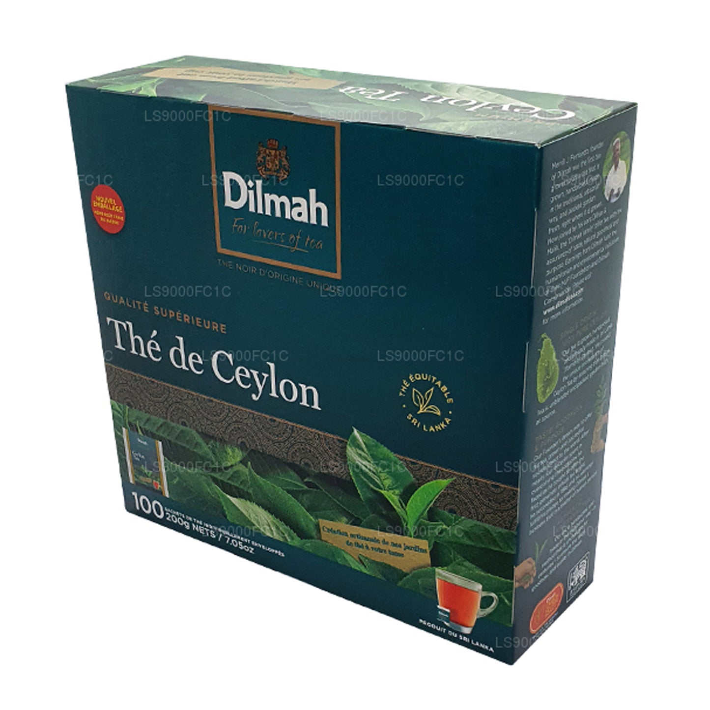 Dilmah Premium Seylan Çayı, Bireysel Sarılmış 100 Çay Poşeti (200g)
