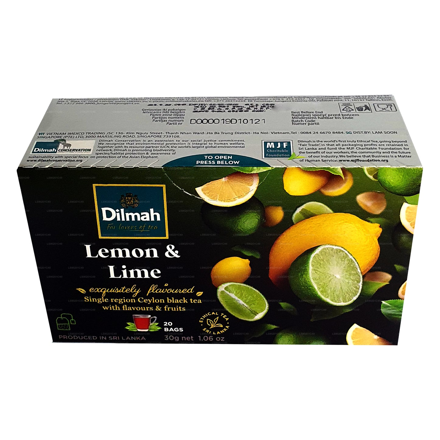 Dilmah Limon Aromalı Çay (30g) 20 Çay Poşeti