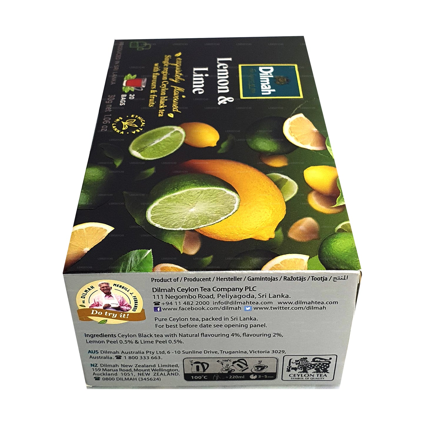 Dilmah Limon Aromalı Çay (30g) 20 Çay Poşeti