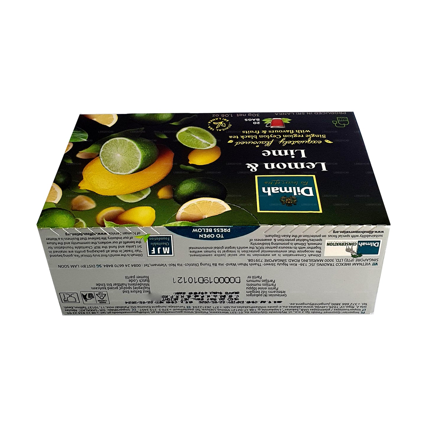 Dilmah Limon Aromalı Çay (30g) 20 Çay Poşeti