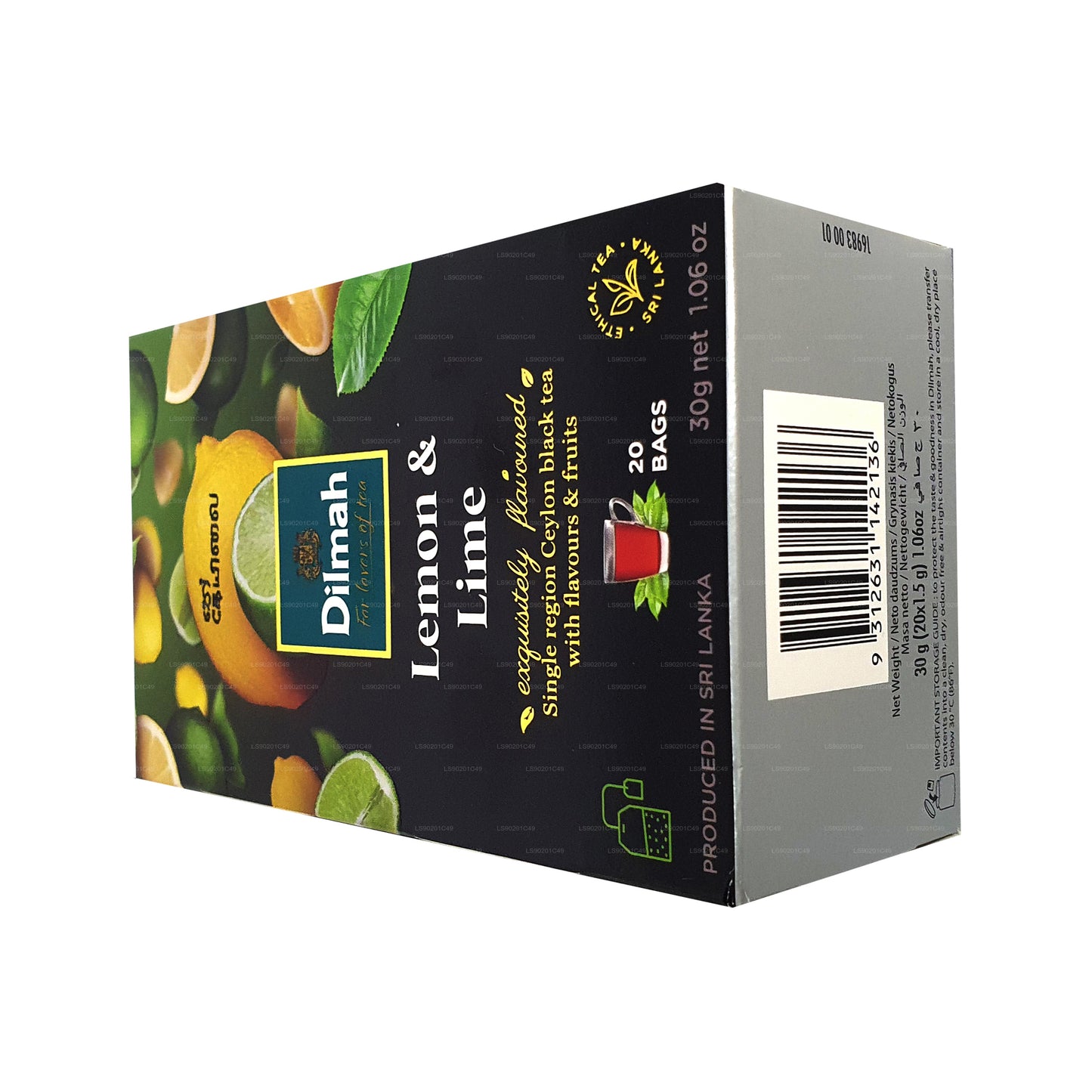 Dilmah Limon Aromalı Çay (30g) 20 Çay Poşeti