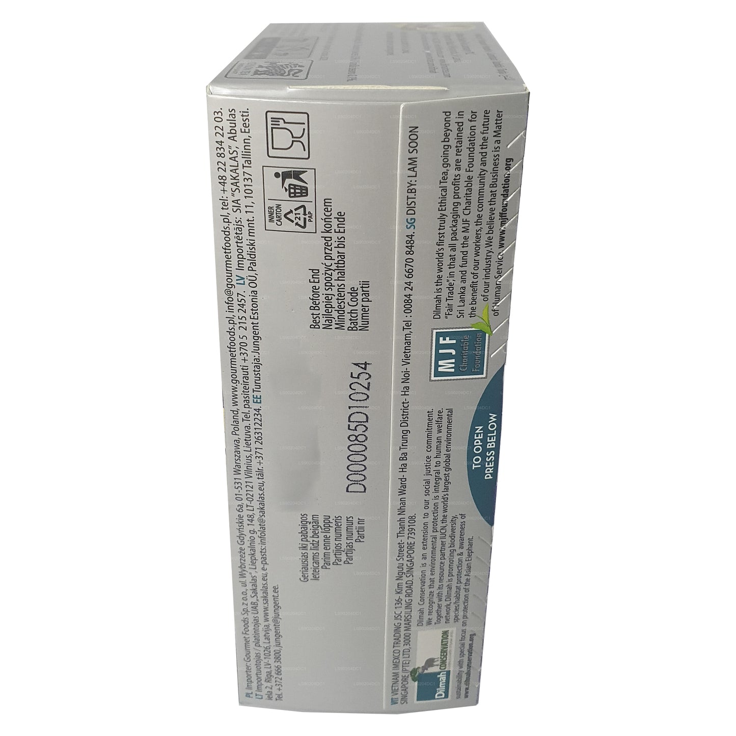 Dilmah Yaban Mersini ve Vanilya Aromalı Çay (40g) 20 Poşet Çay