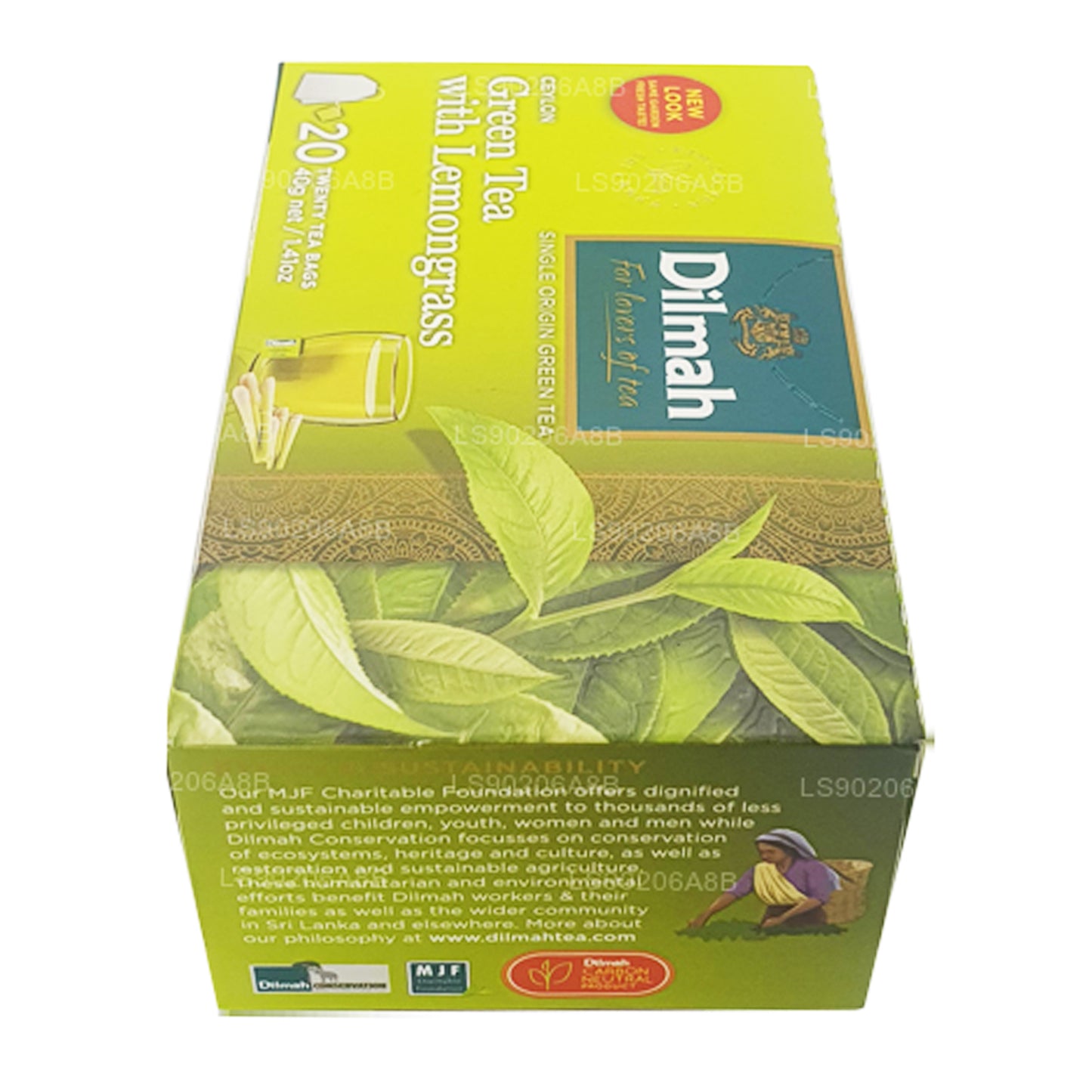 Dilmah Saf Seylan Yeşil Çay Limon Çayı (40g) 20 Çay Poşeti