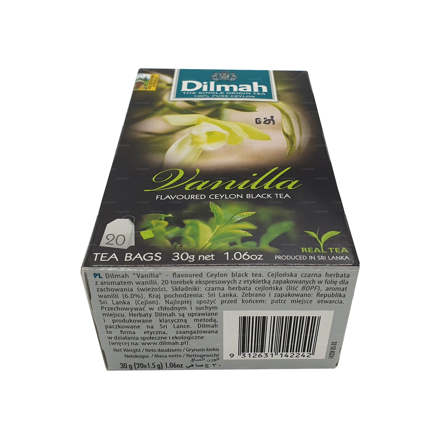 Dilmah Vanilya Aromalı Çay (40g) 20 Çay Poşeti