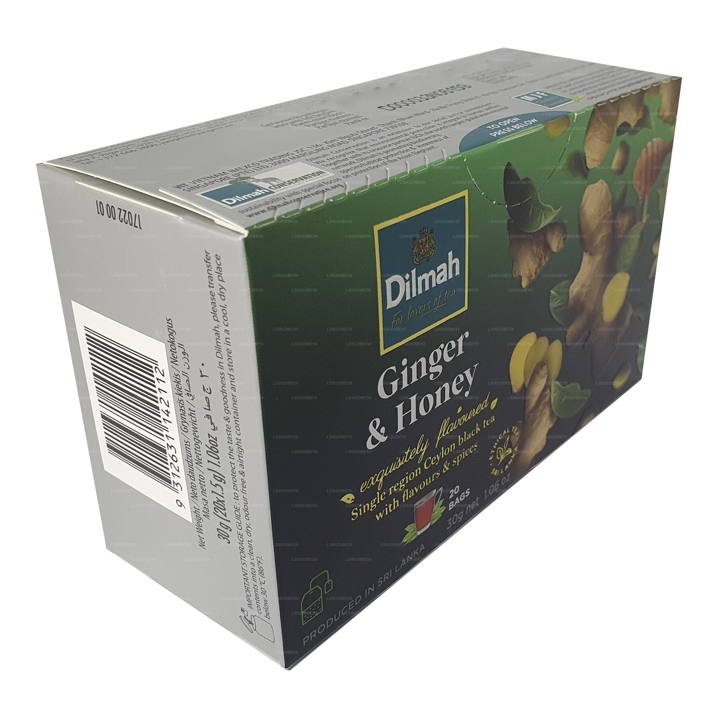 Dilmah Zencefil ve Bal Aromalı Çay (30g) 20 Çay Poşeti