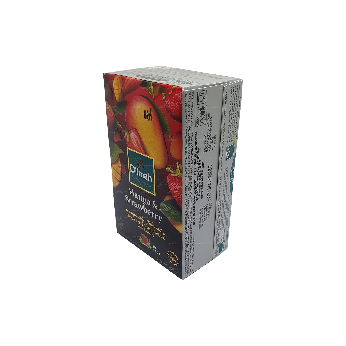 Dilmah Mango ve Çilek Aromalı Çay (30g) 20 Poşet Çay