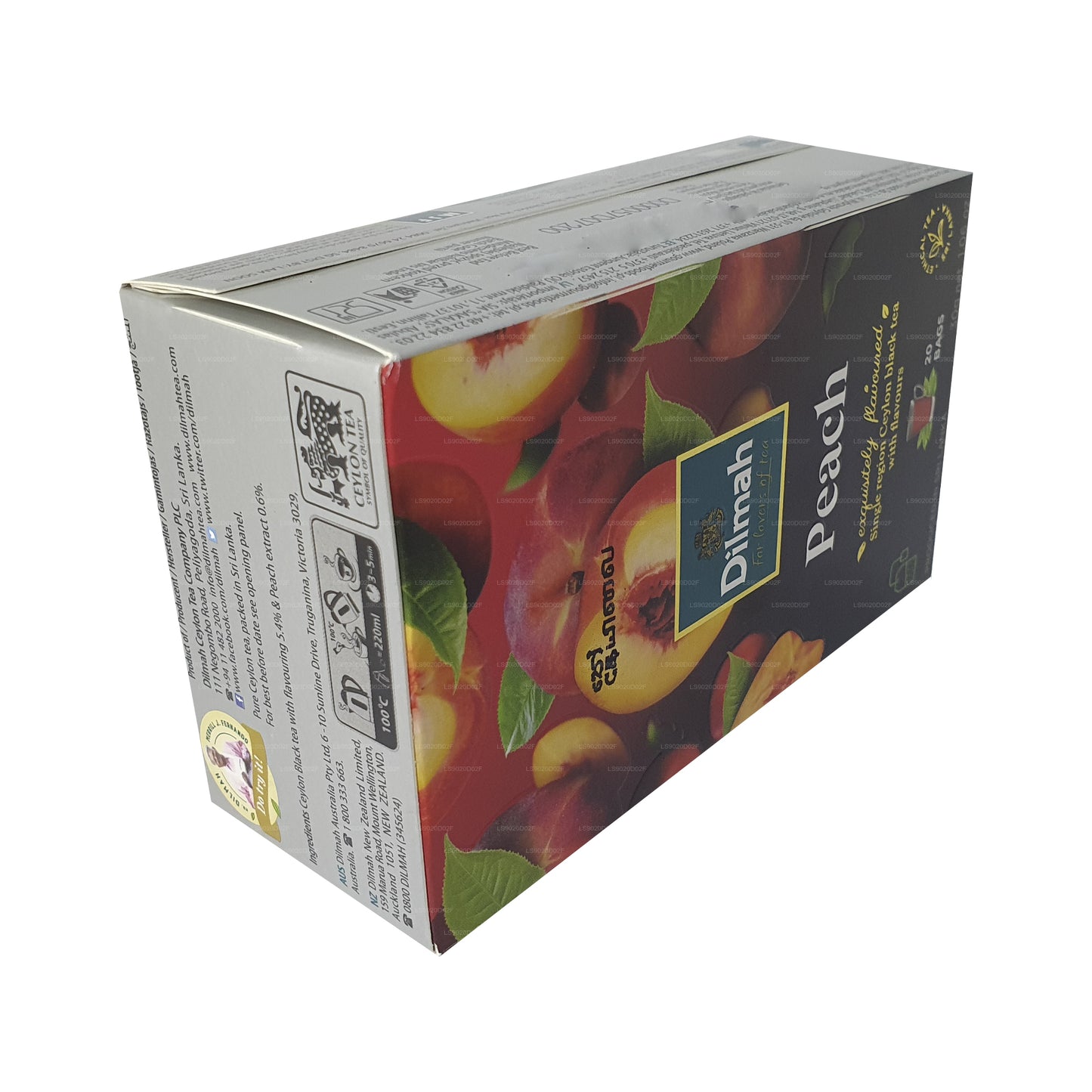 Dilmah Şeftali Aromalı Seylan Siyah Çay (30g) 20 Çay Poşeti