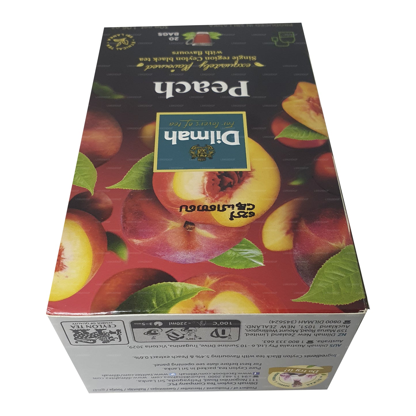 Dilmah Şeftali Aromalı Seylan Siyah Çay (30g) 20 Çay Poşeti