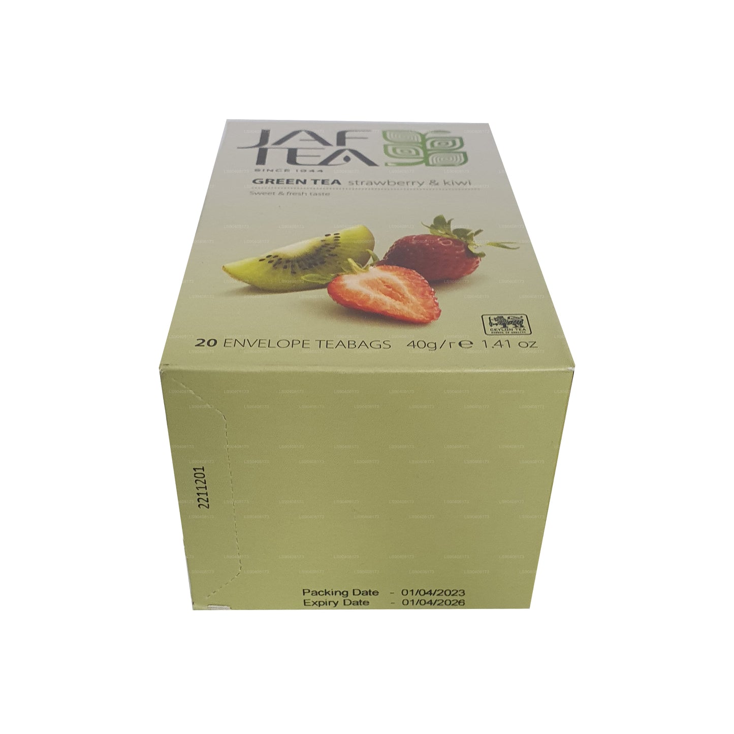 Jaf Tea Pure Green Collection Yeşil Çay Çilek ve Kivi (40g) 20 Çay Poşeti
