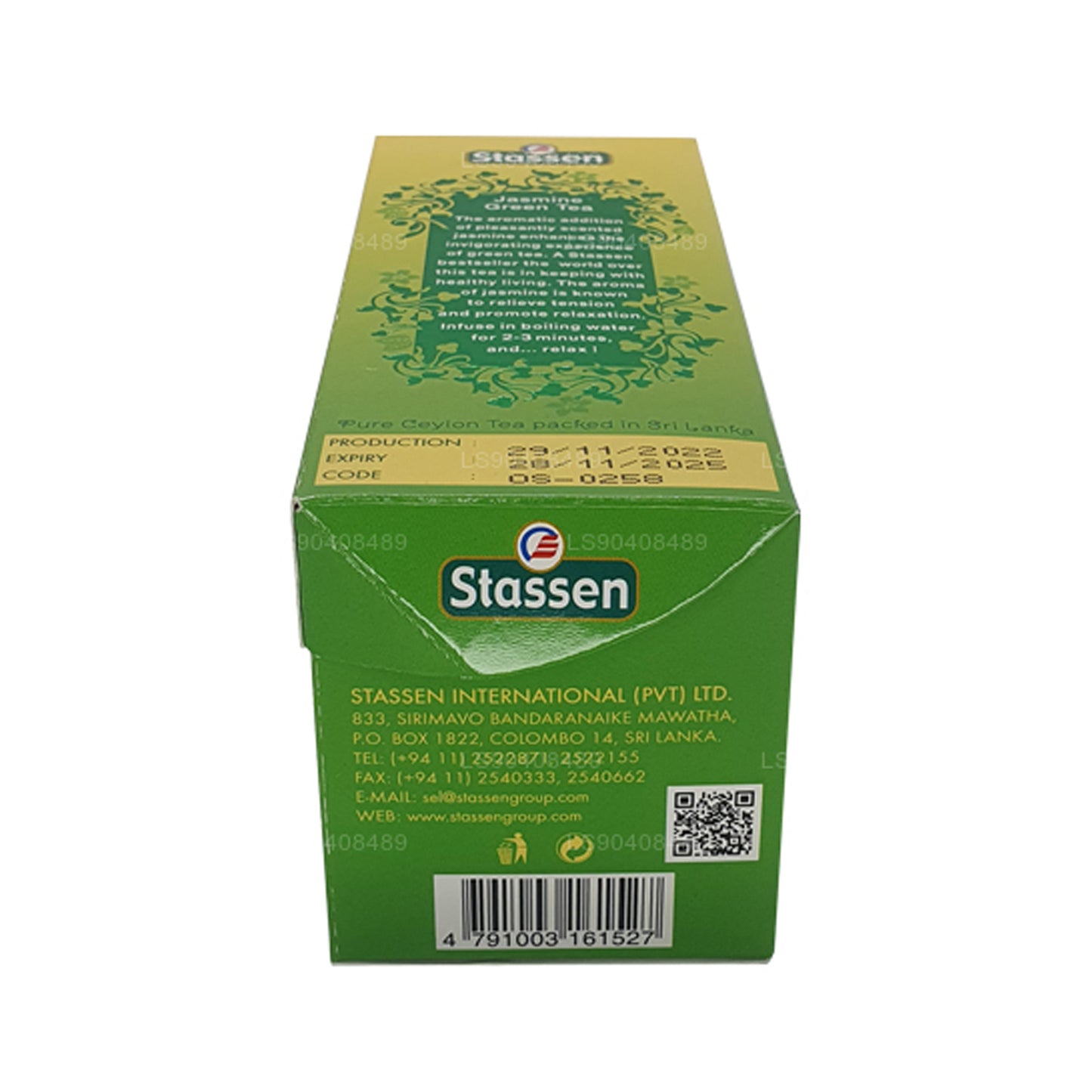 Stassen Yasemin Yeşil Çay (37.5g) 25 Çay Poşetleri