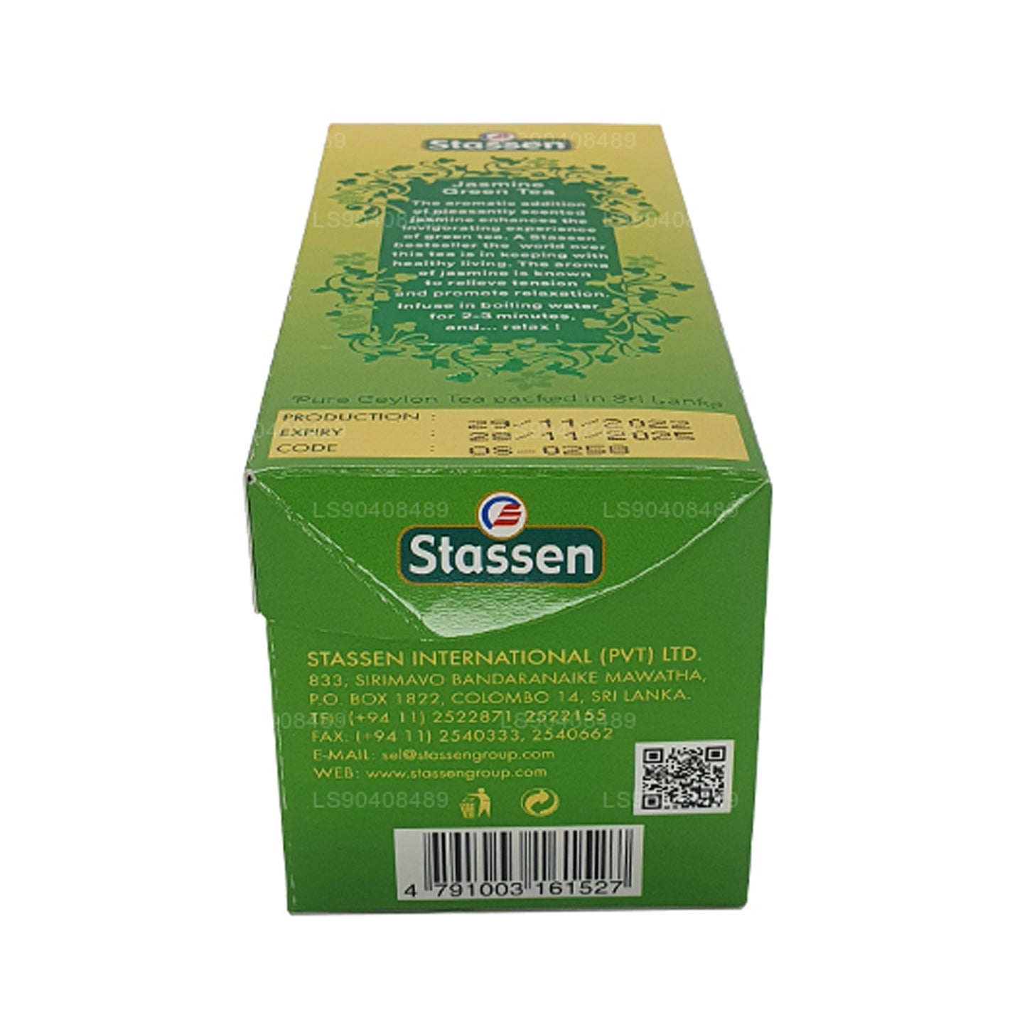 Stassen Yasemin Yeşil Çay (37.5g) 25 Çay Poşetleri