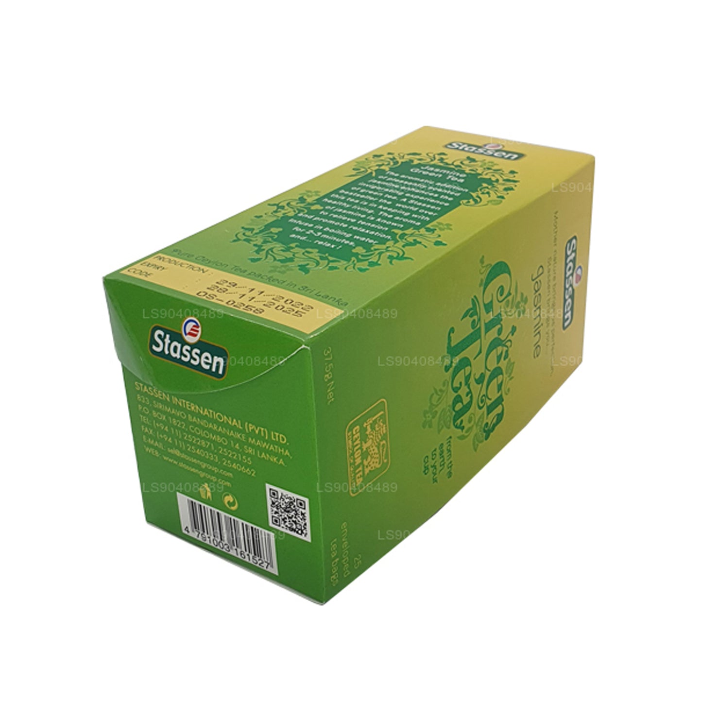 Stassen Yasemin Yeşil Çay (37.5g) 25 Çay Poşetleri