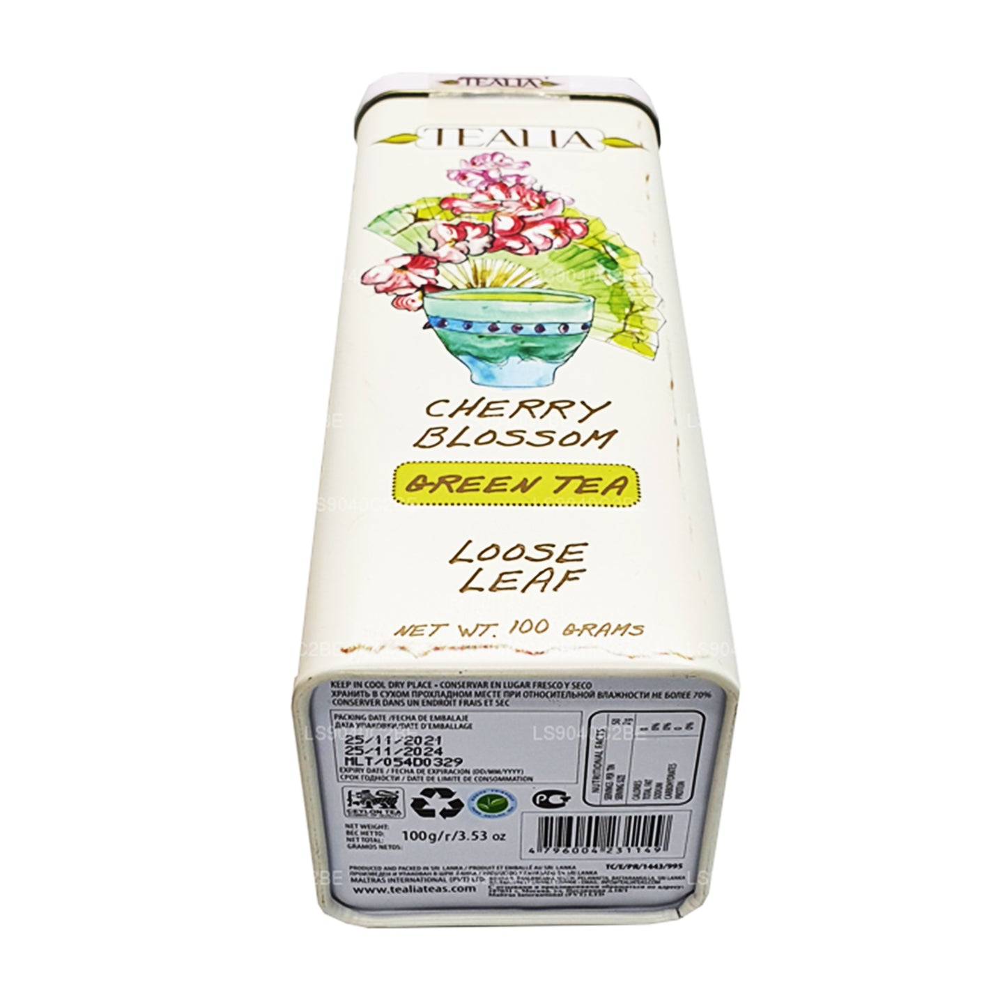 Tealia Kiraz Çiçeği Yeşil Çay Gevşek Yaprak (100g)