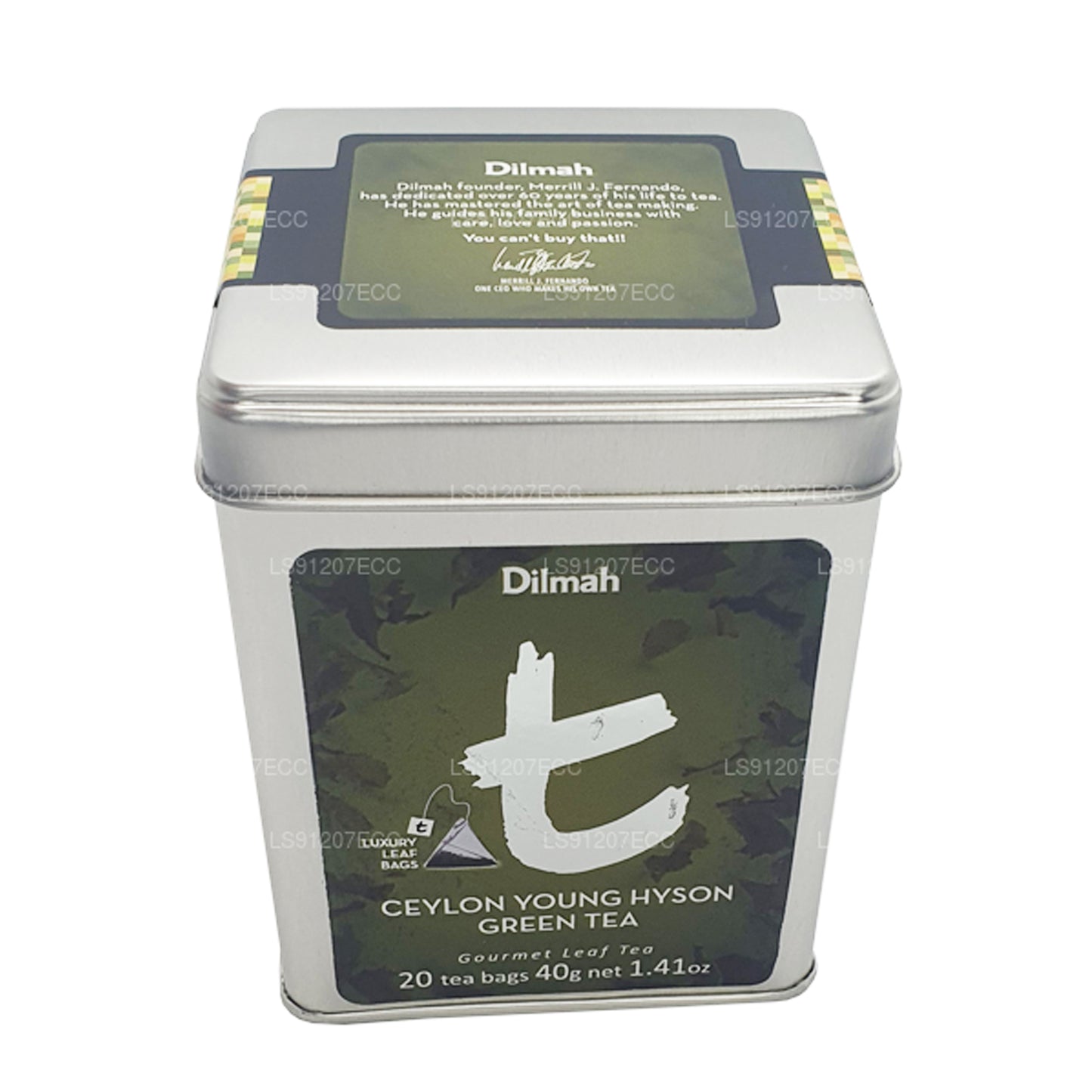 Dilmah T-serisi Seylan Young Hyson Yeşil Çay (40g) 20 Çay Poşeti