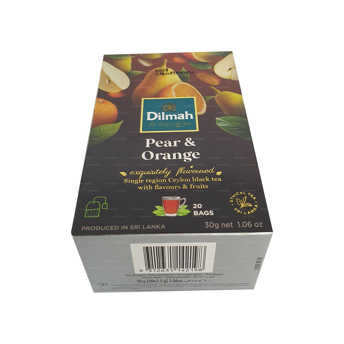 Dilmah Armut ve Portakal Aromalı Seylan Siyah Çay (30g) 20 Çay Poşeti
