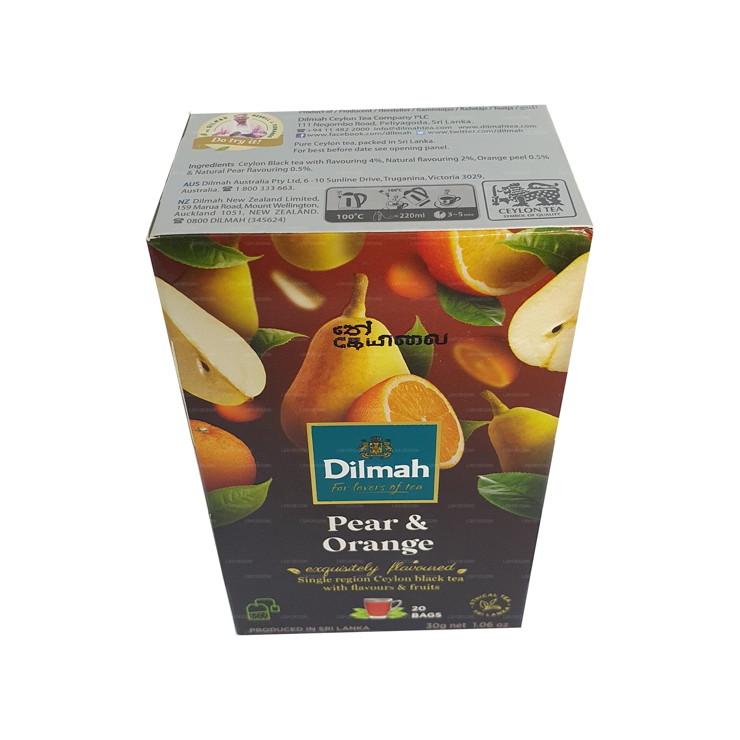Dilmah Armut ve Portakal Aromalı Seylan Siyah Çay (30g) 20 Çay Poşeti