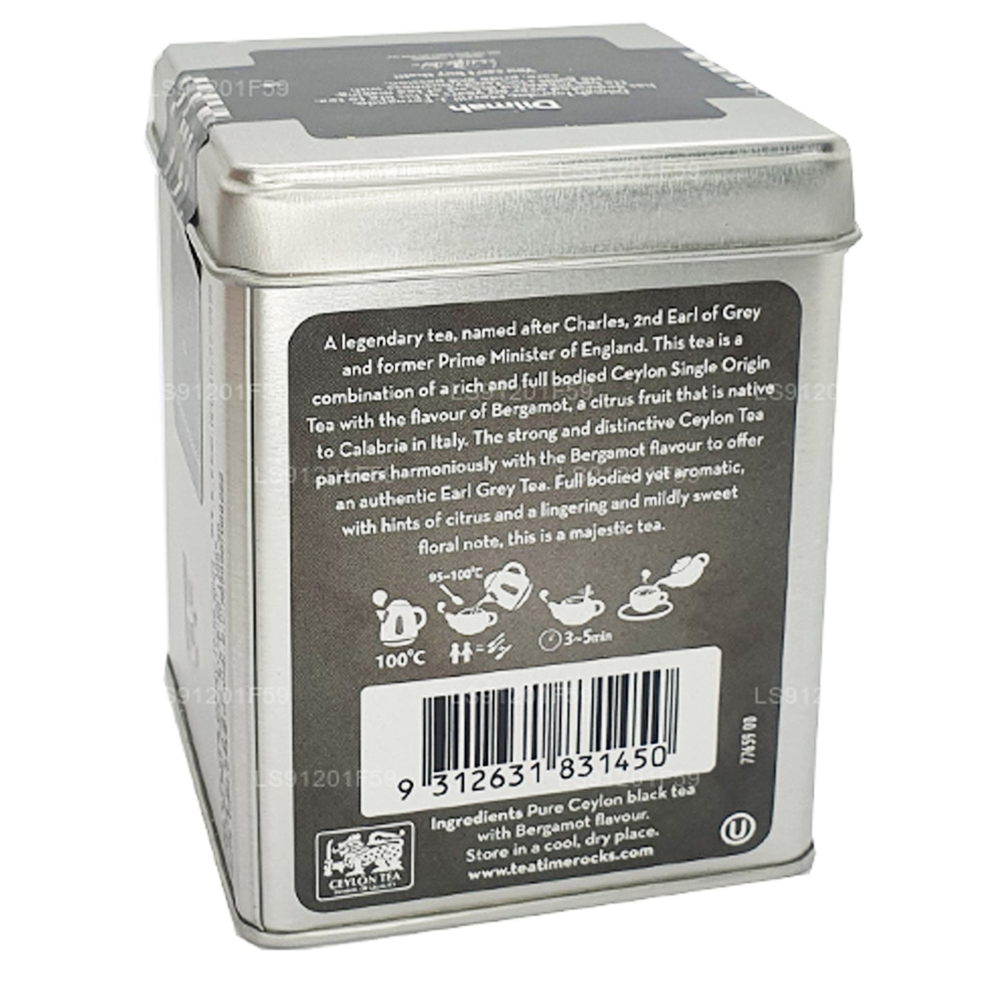 Dilmah T serisi Orijinal Earl Grey Gevşek Yaprak Çay (100g)