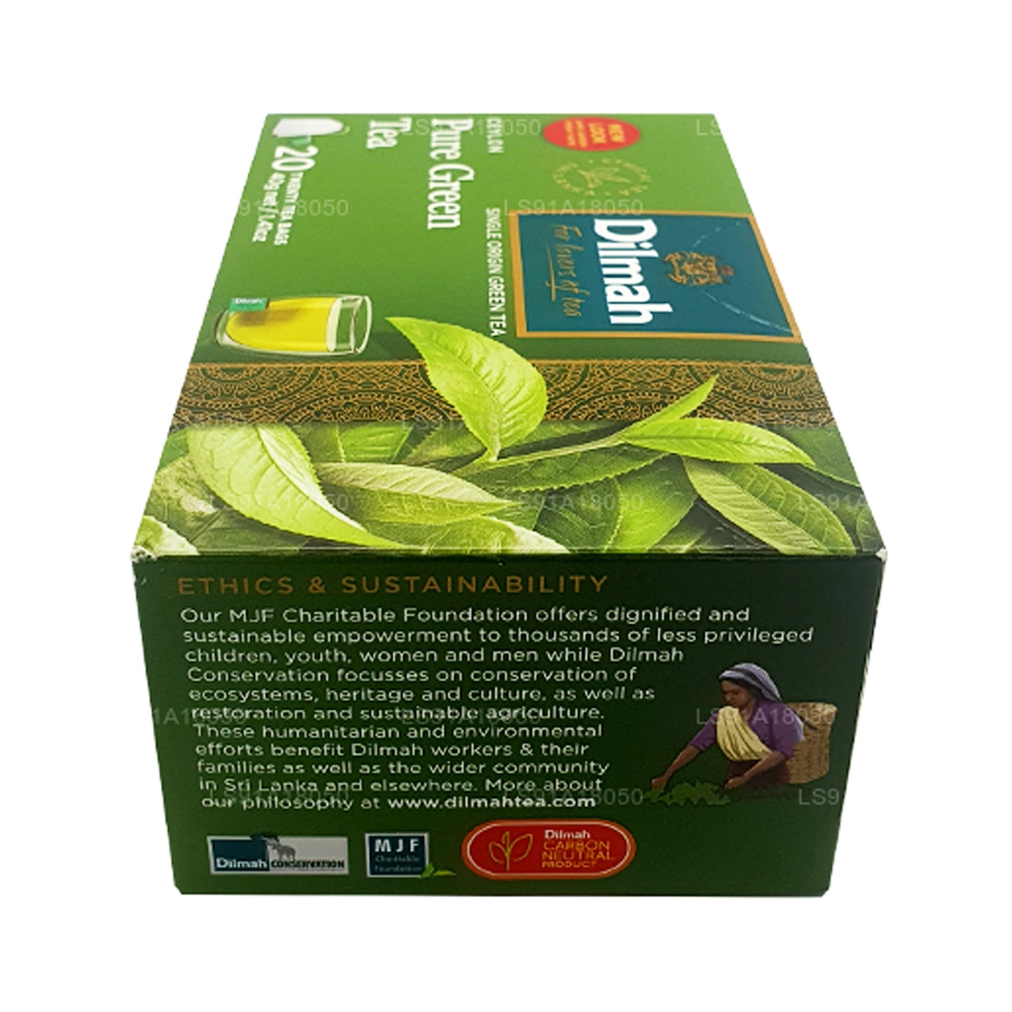 Dilmah Saf Seylan Yeşil Çay (40g) 20 Poşet Çay