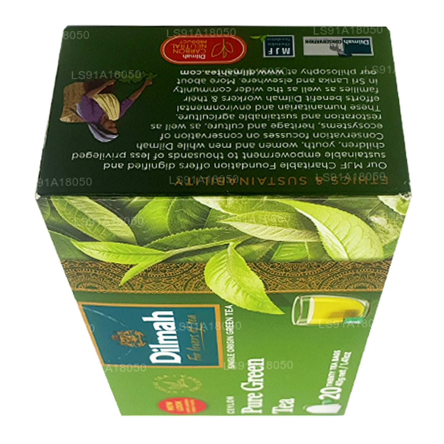 Dilmah Saf Seylan Yeşil Çay (40g) 20 Poşet Çay