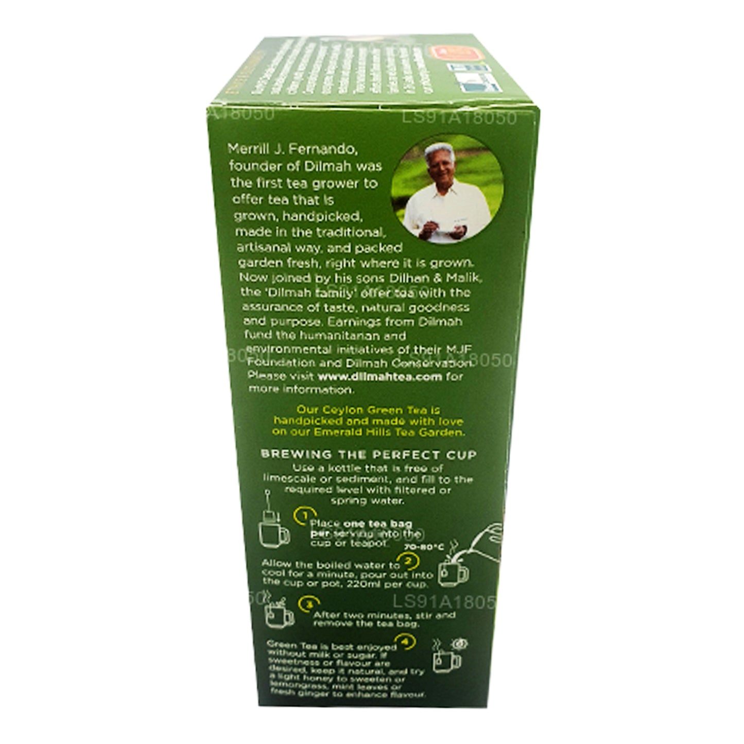 Dilmah Saf Seylan Yeşil Çay (40g) 20 Poşet Çay