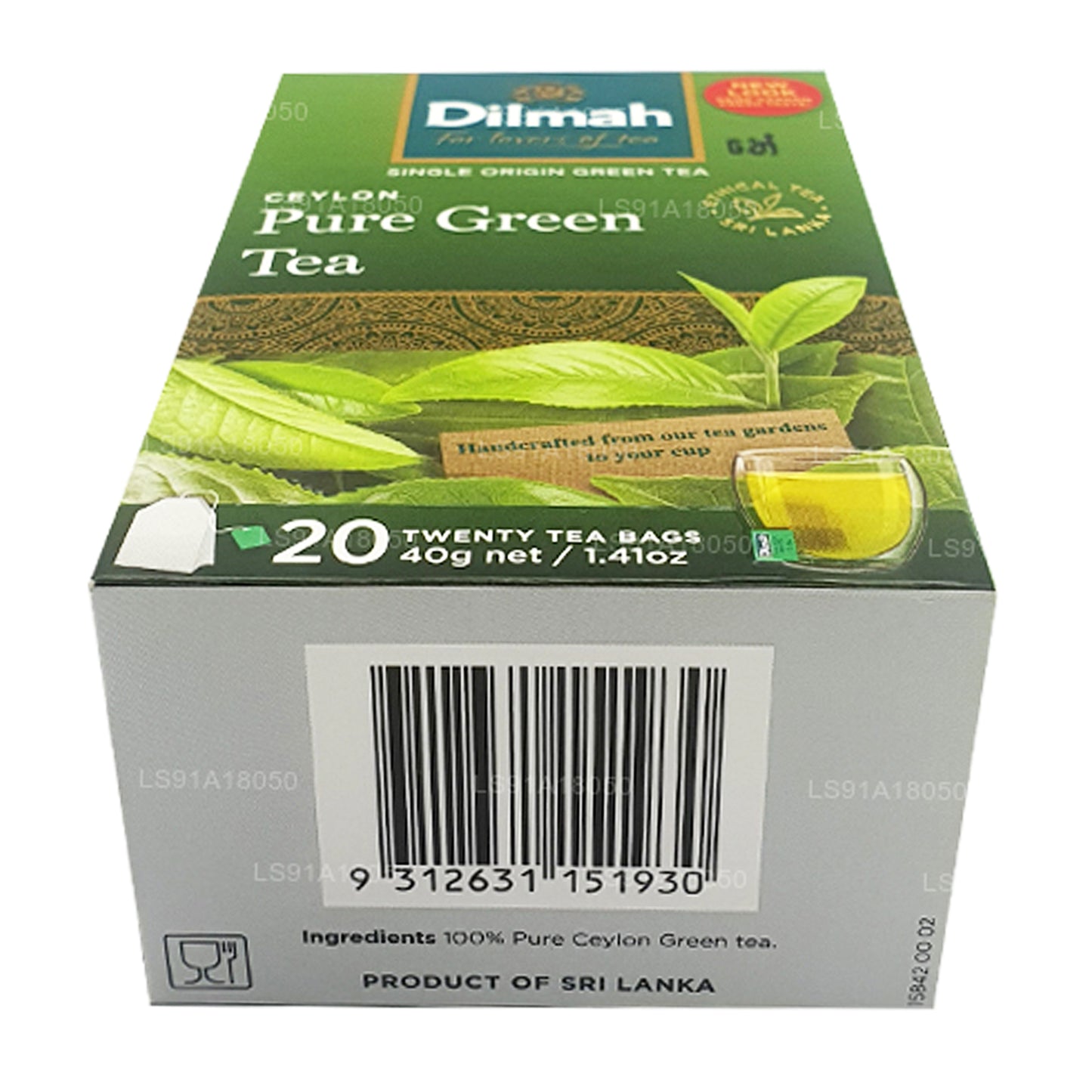 Dilmah Saf Seylan Yeşil Çay (40g) 20 Poşet Çay