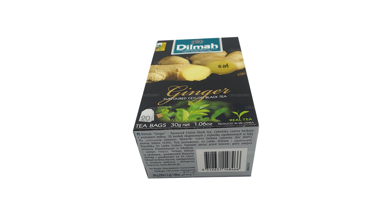 Dilmah Zencefil Aromalı Siyah Çay (30g) 20 Çay Poşeti