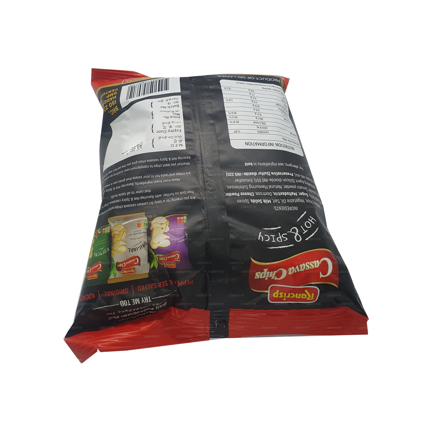 Rancrisp Manyok Cipsi Sıcak ve Baharatlı (100g)