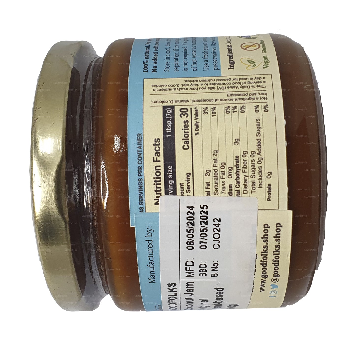 Goodfolks Doğal Hindistan Cevizi Reçeli (330g)