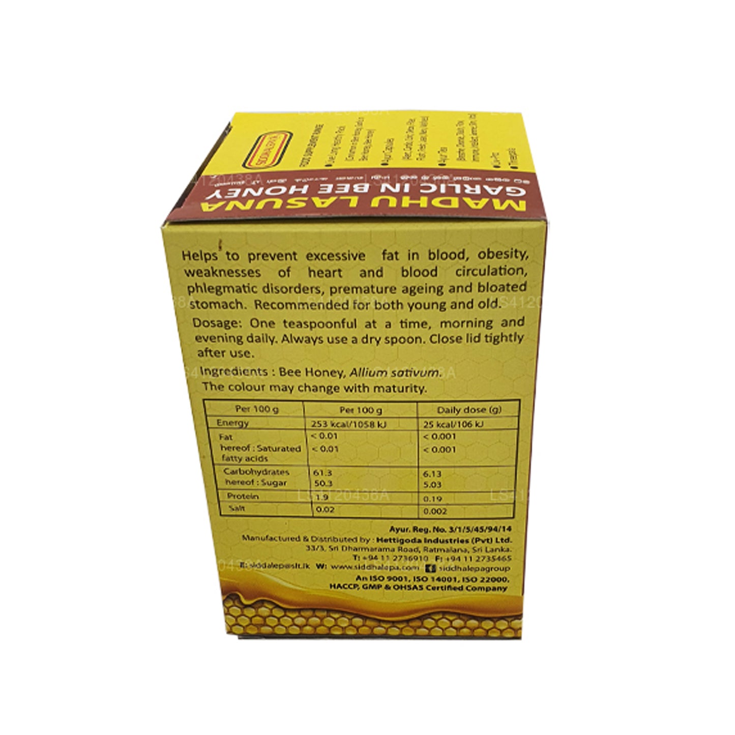 Arı Balında Siddhalepa Madhu Lasuna Sarımsak (250g)