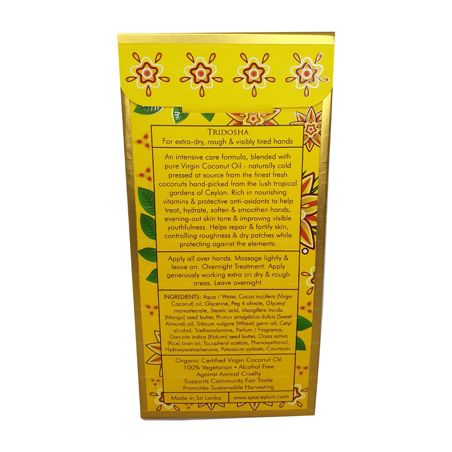 Spa Seylan Bakire Hindistan Cevizi Gecelik Bakım Yoğun El Tedavisi (100g)
