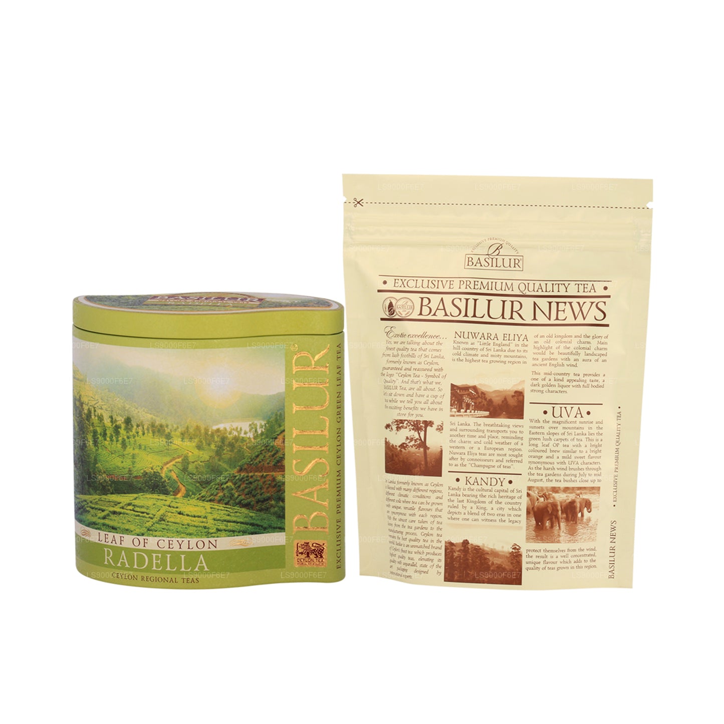 Seylan Basilur Yaprağı “Radella Yeşil Çay” (100g) Caddy