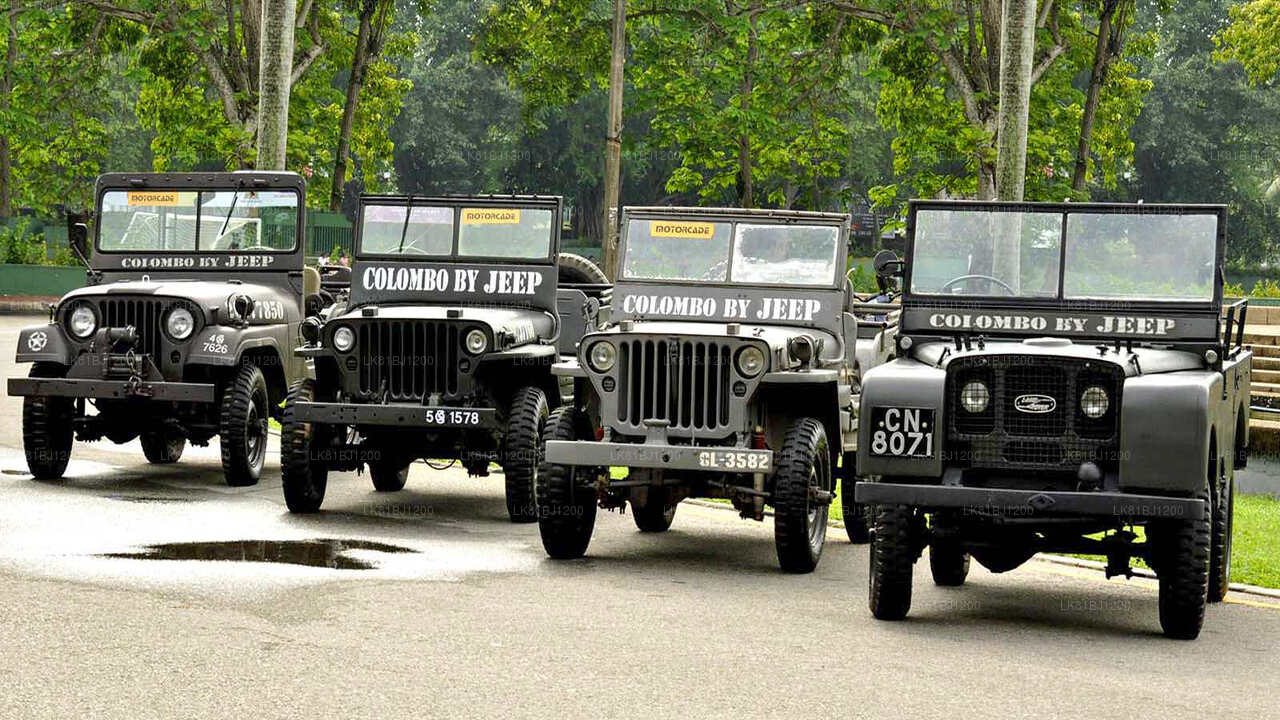 Colombo Limanı'ndan Land Rover Serisi 1 Jeep tarafından Colombo Şehir Turu