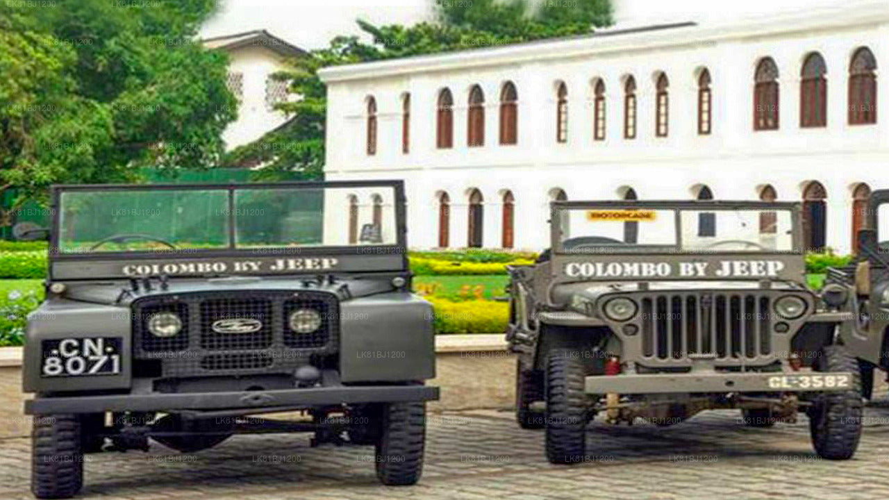 Colombo Limanı'ndan Land Rover Serisi 1 Jeep tarafından Colombo Şehir Turu