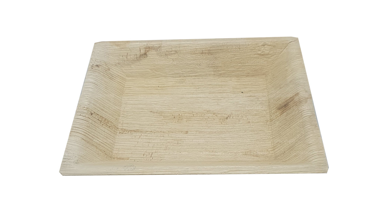 El Yapımı Areca Yapraklı Yemek Tabakları 20 cm x 20 cm (Kare Tip)