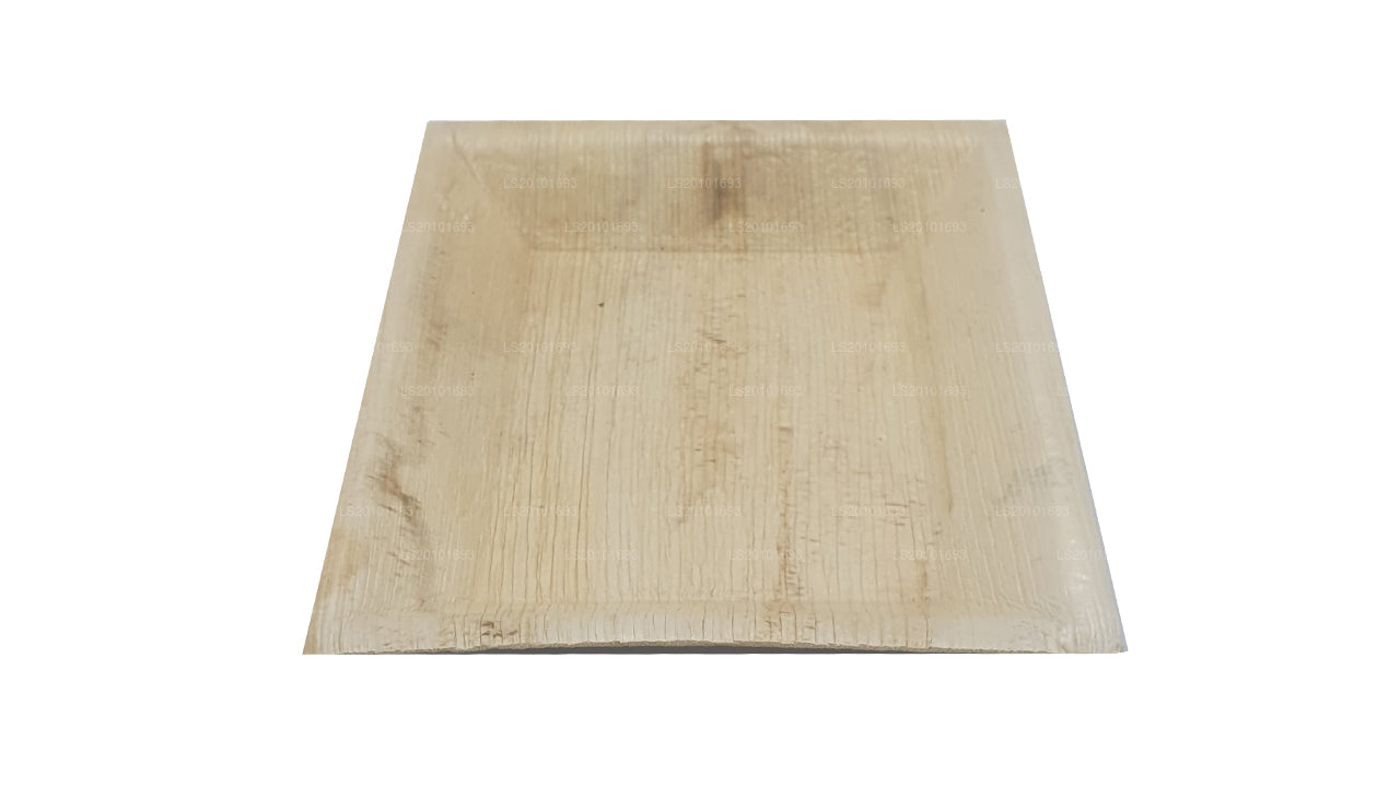El Yapımı Areca Yapraklı Yemek Tabakları 20 cm x 20 cm (Kare Tip)