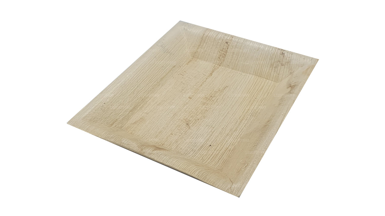 El Yapımı Areca Yapraklı Yemek Tabakları 20 cm x 20 cm (Kare Tip)