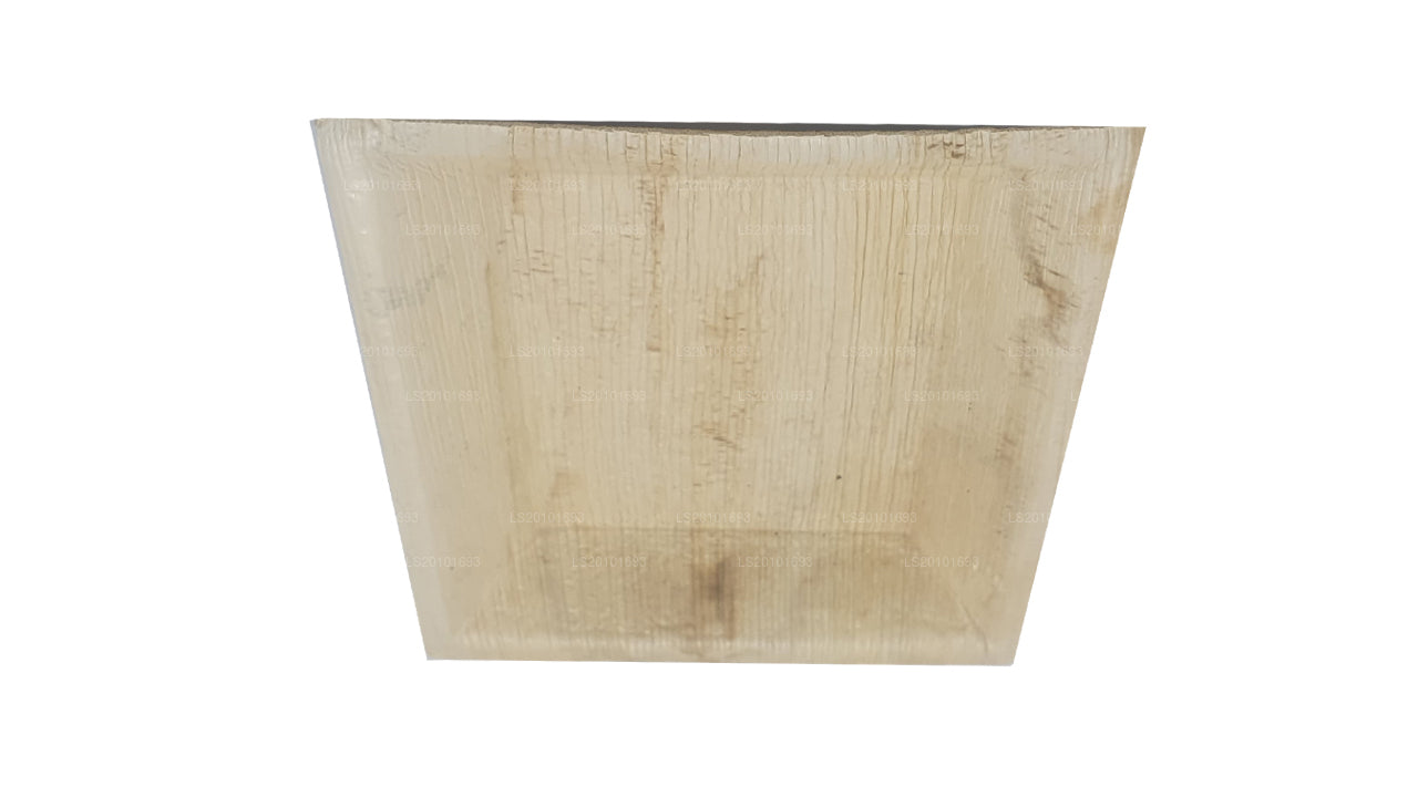 El Yapımı Areca Yapraklı Yemek Tabakları 20 cm x 20 cm (Kare Tip)