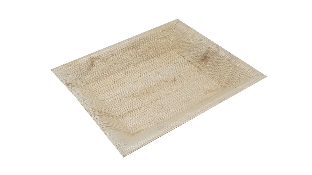 El Yapımı Areca Yapraklı Yemek Tabakları 20 cm x 20 cm (Kare Tip)