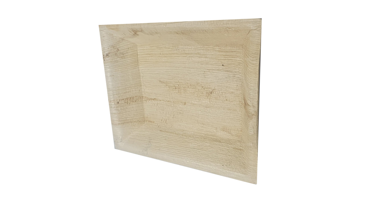 El Yapımı Areca Yapraklı Yemek Tabakları 20 cm x 20 cm (Kare Tip)