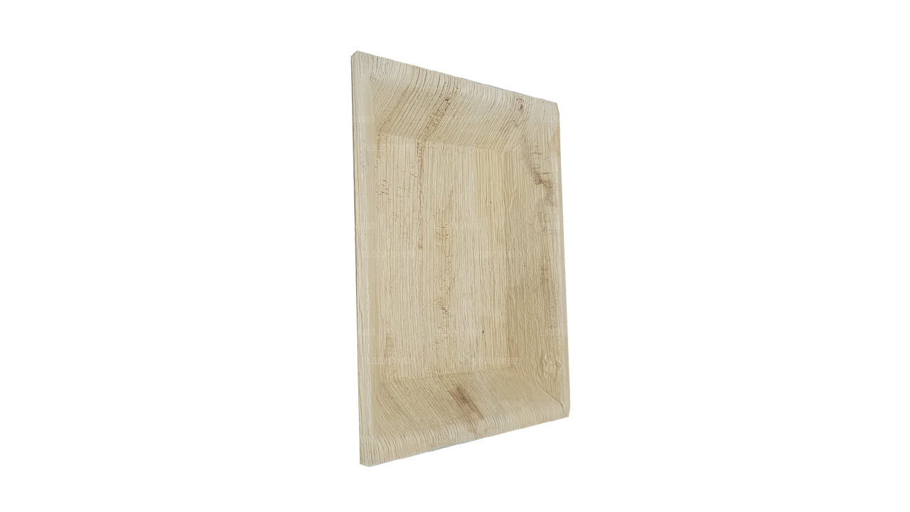 El Yapımı Areca Yapraklı Yemek Tabakları 20 cm x 20 cm (Kare Tip)