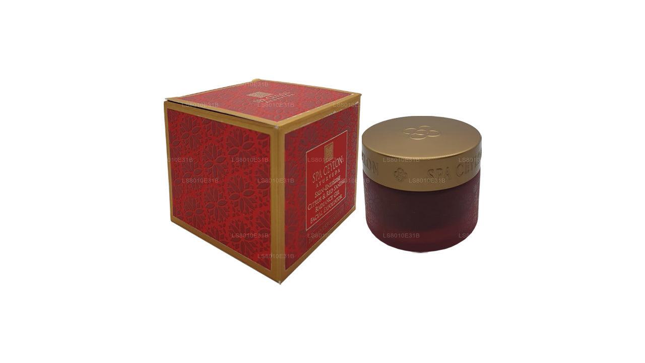Spa Seylan Cilt Energise Narenciye ve Kırmızı Sandal Işıltılı Jel Yüz Eksfoliyatörü (120g)